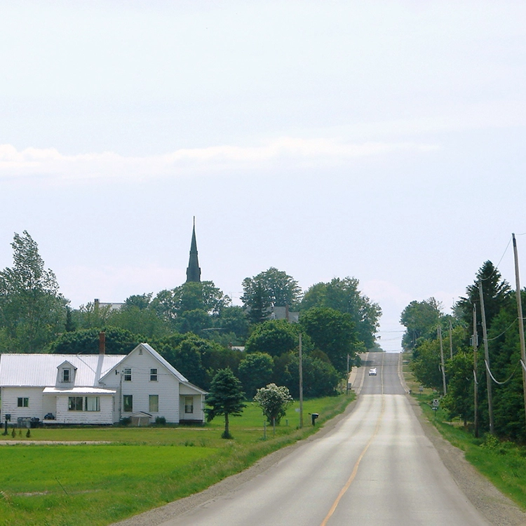 Rural landscape in Tiny Township — a region served by drywall services Tiny Township from Express Drywall Services.