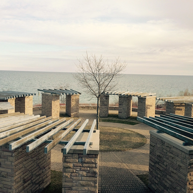 Lakeside park view in Ajax, Ontario, highlighting the service area for drywall services Ajax by Express Drywall Services.