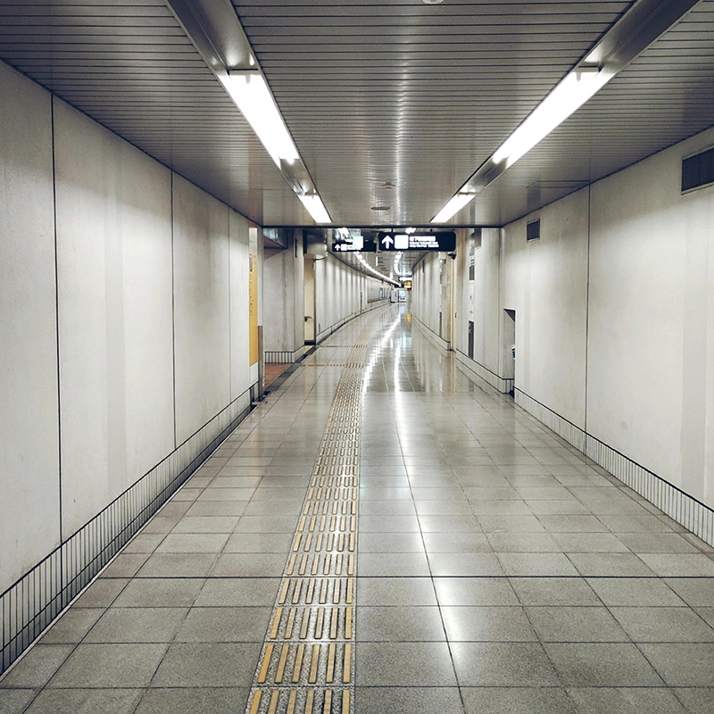 Transit hallway with moisture-resistant drywall by Express Drywall Services