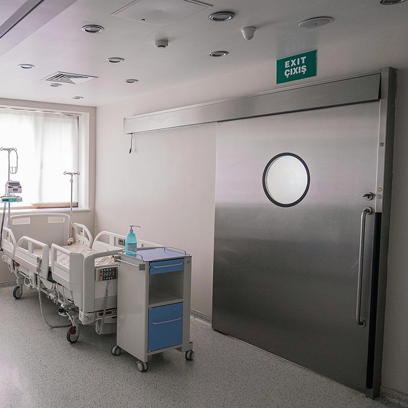 Healthcare room designed for code-ready commercial fire and sound separation.