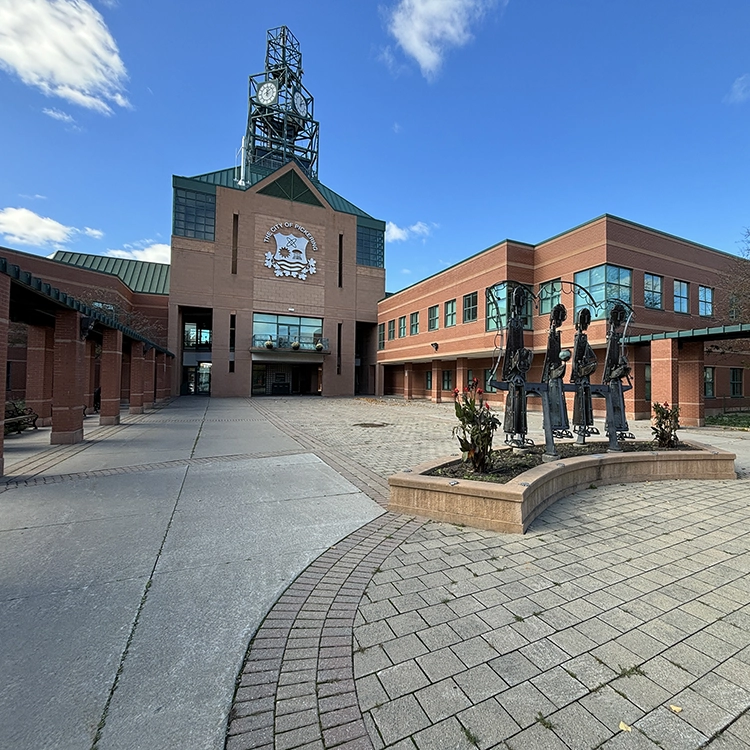 City Hall in Pickering, Ontario, representing the area covered by Express Drywall Services for drywall services Pickering.
