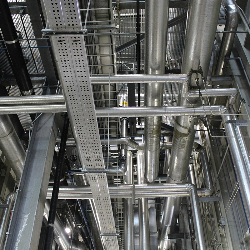 Overhead ducts below commercial T-bar and drop ceilings by Express Drywall Services