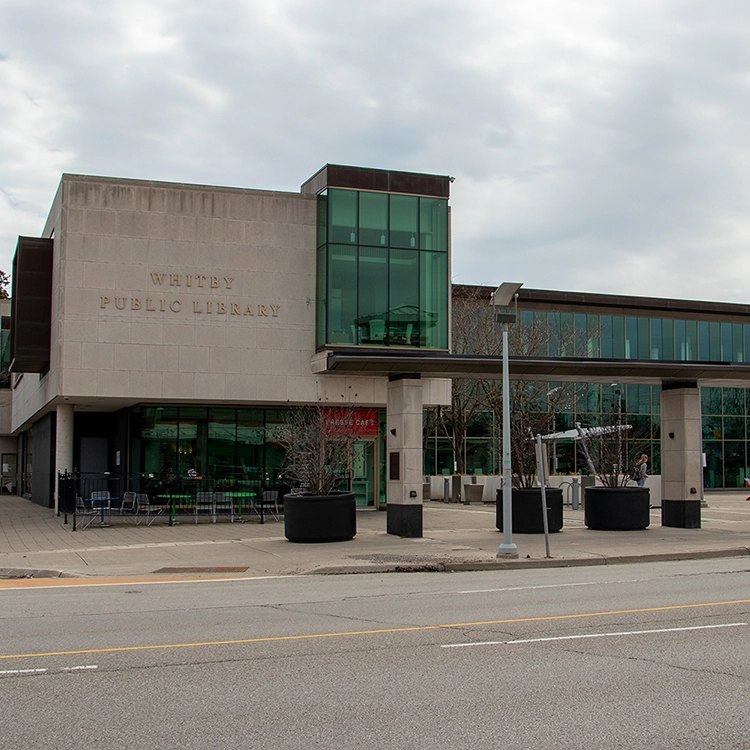 Whitby Public Library, representing the region served by Express Drywall Services for drywall services Whitby.