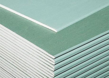 Green panels ready for residential drywall installation by Express Drywall Services.