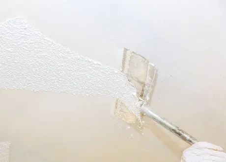 Detail of popcorn ceiling removal by Express Drywall Services