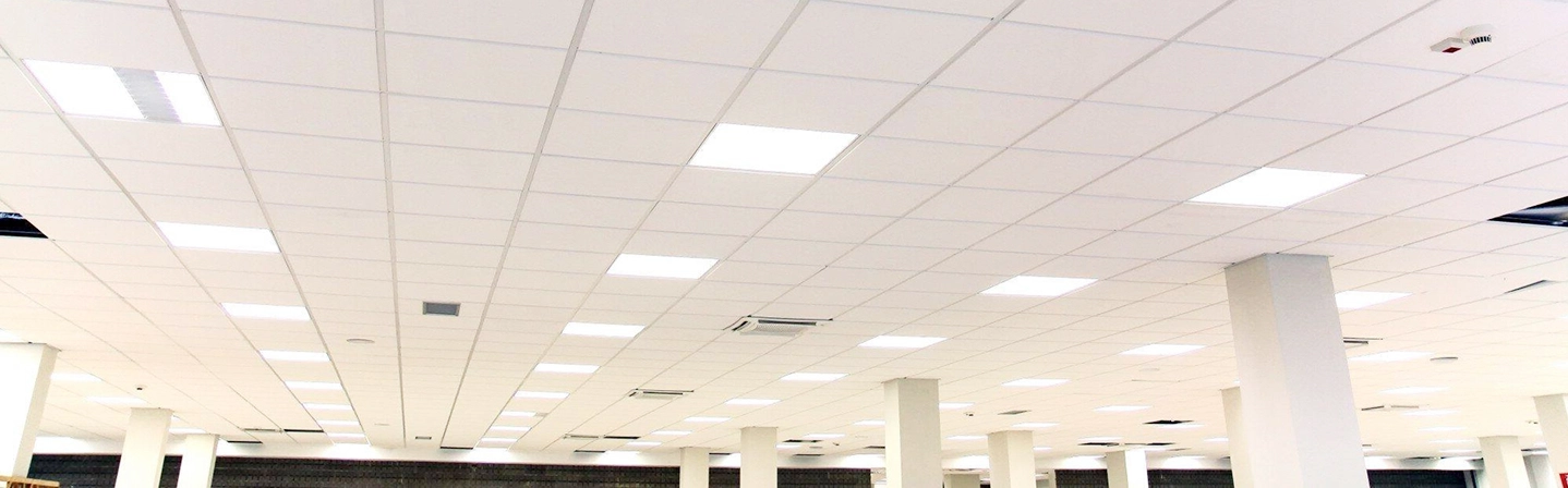 Large-scale T-bar and drop ceilings installation by Express Drywall Services