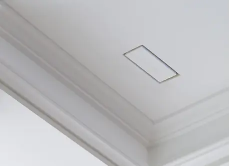 Decorative ceiling after Aria vents installation by Express Drywall Services