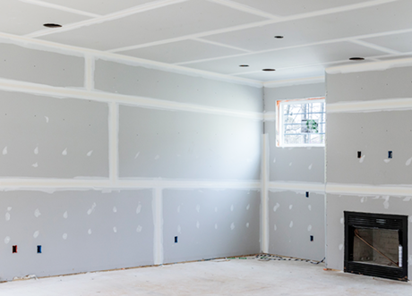 Fire-rated board layout for commercial fire-resistant drywall installation by Express Drywall Services.