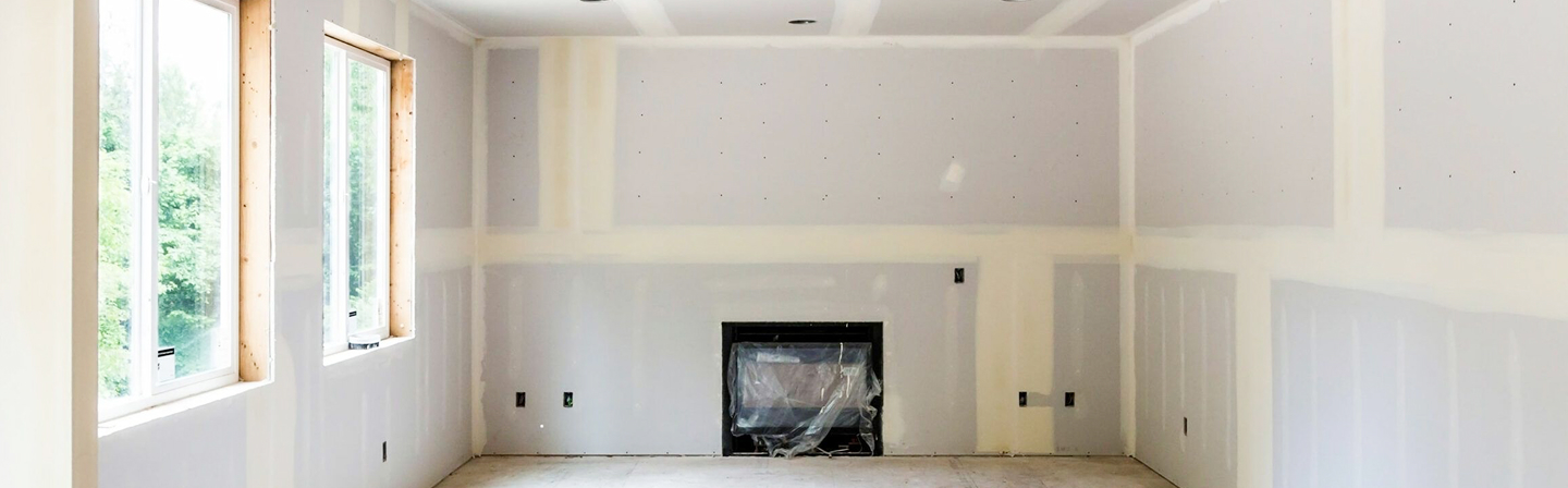 Sealed fire-rated wallboards from commercial fire-resistant drywall installation by Express Drywall Services.