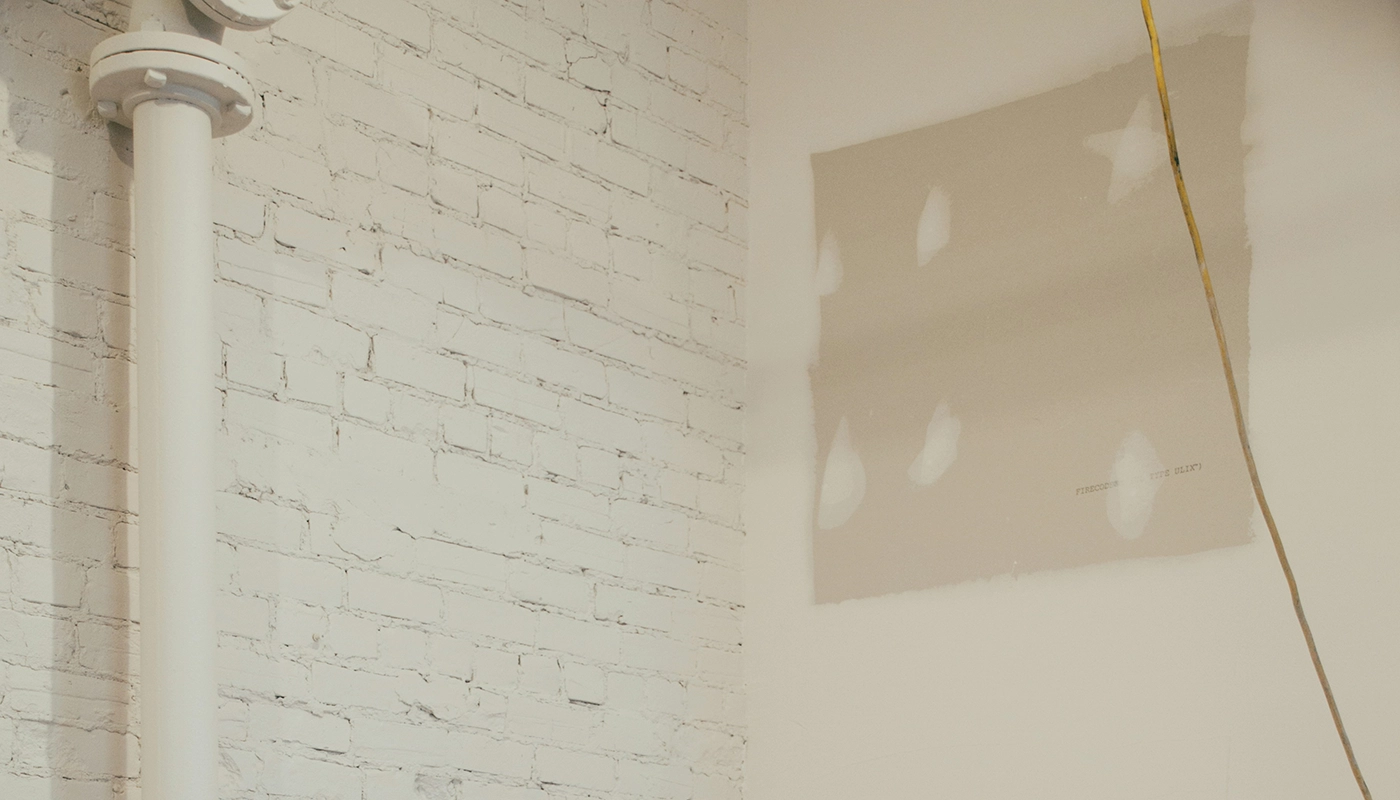 Wall patch ready for taping and mudding services in Toronto with Drywall Express Services.