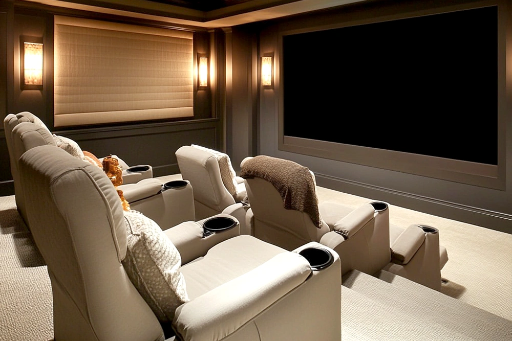 Soundproofed home theater room construction in Toronto by Express Drywall Services