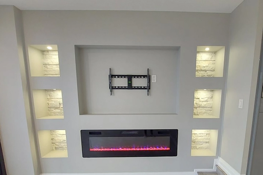 Toronto commercial wall unit with fire-resistant drywall installed by Express Drywall Services