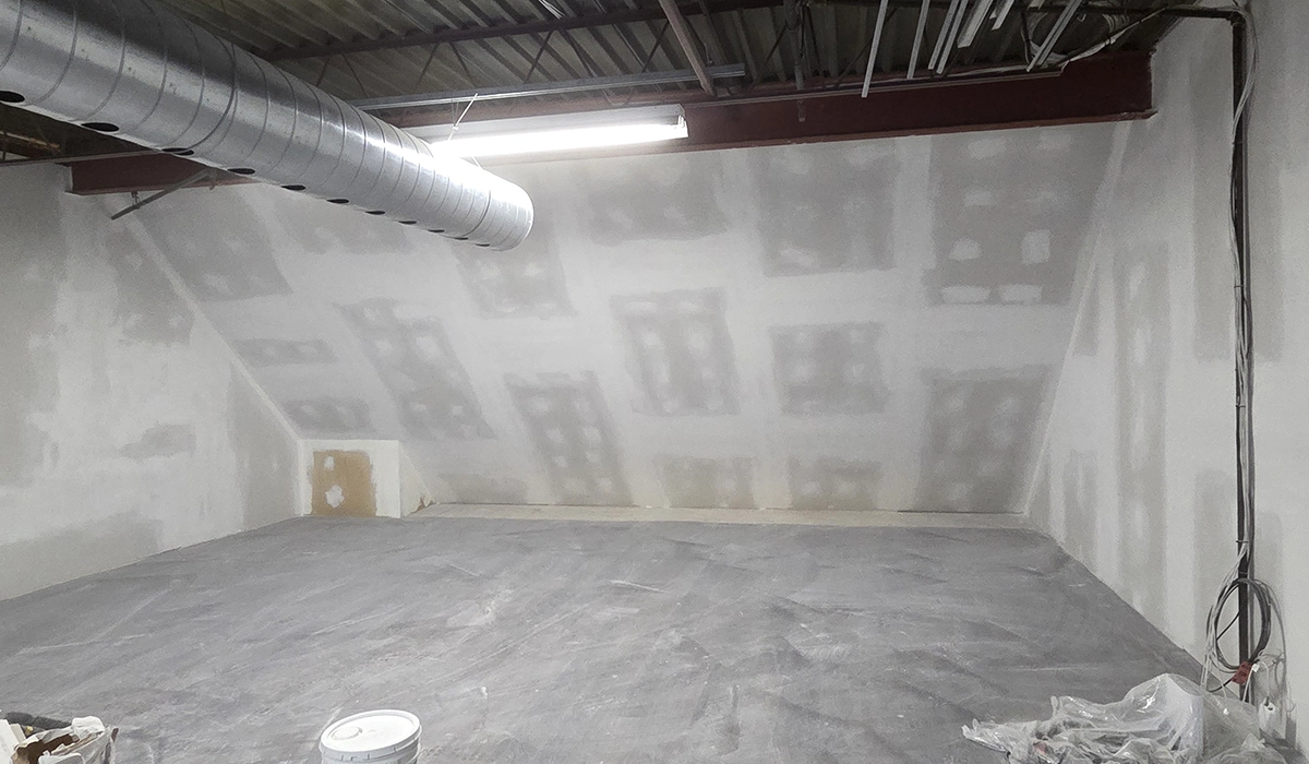 Finished commercial drywall taping and mudding project with ventilation – Commercial Drywall Taping and Mudding in Toronto by Express Drywall Services