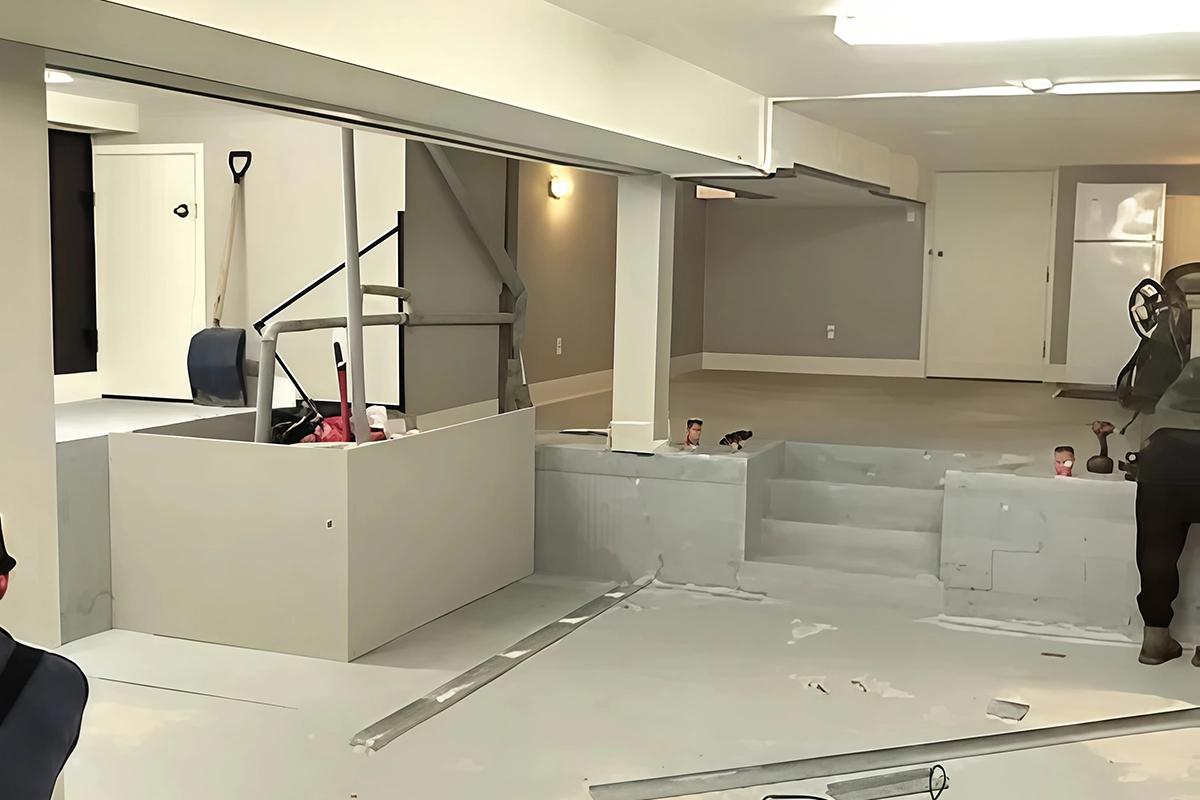 Before drywall repair – damaged interior walls – Express Drywall Services