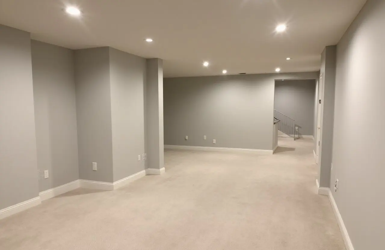 Basement walls with fire and sound separation in Richmond Hill by Express Drywall Services.