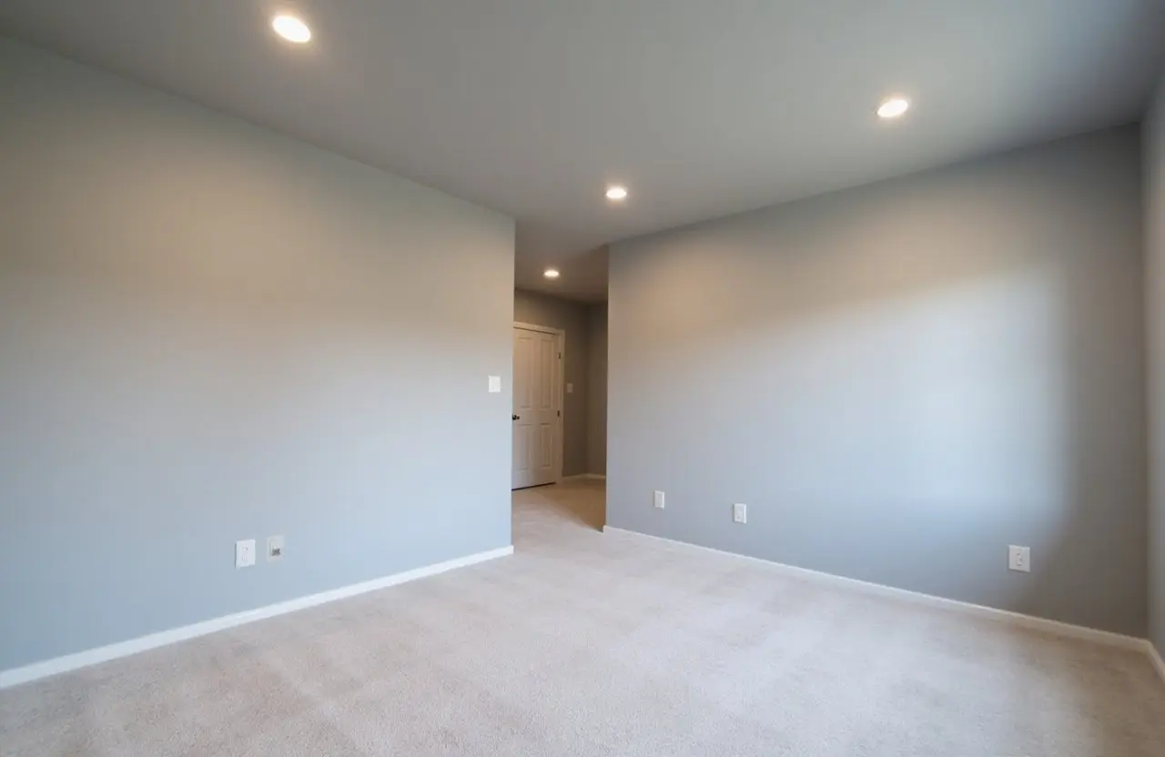 Residential interior after taping and mudding services in Richmond Hill by Express Drywall Services.