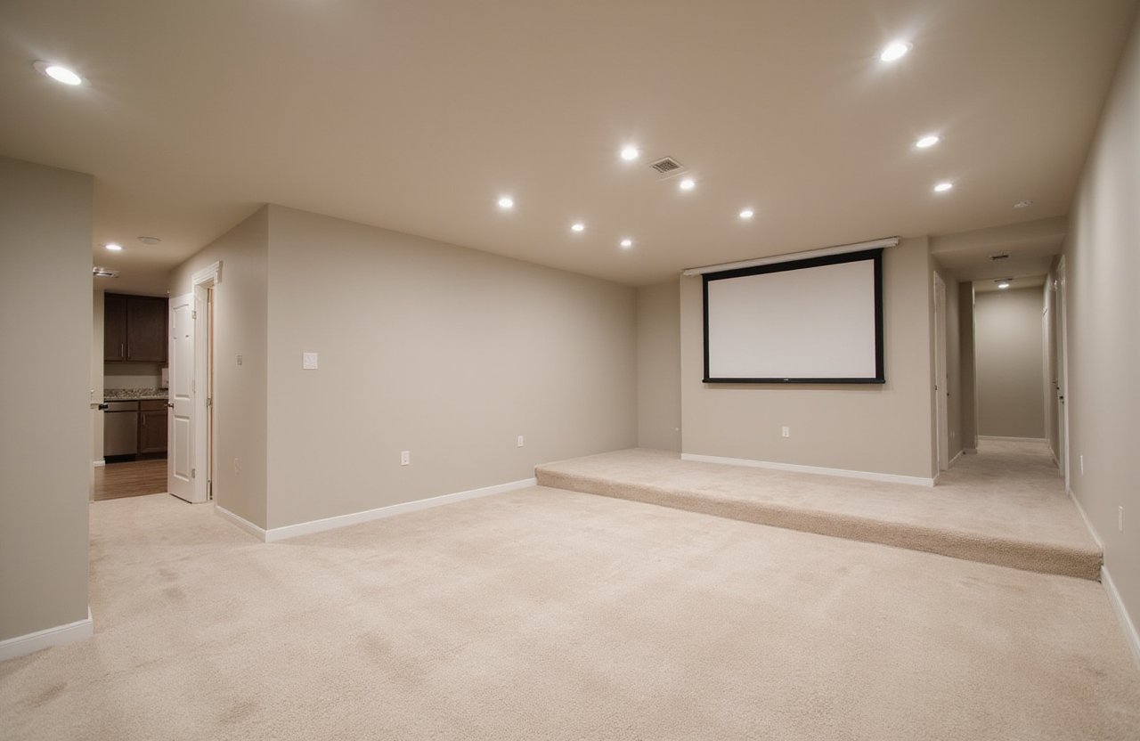 Finished basement with fire-resistant drywall and recessed lighting – Fire-Resistant Drywall Installation in Richmond Hill by Express Drywall Services