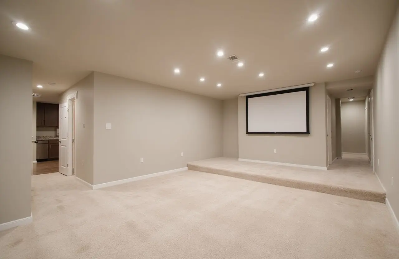 Finished basement with fire-resistant drywall and recessed lighting – Fire-Resistant Drywall Installation in Richmond Hill by Express Drywall Services