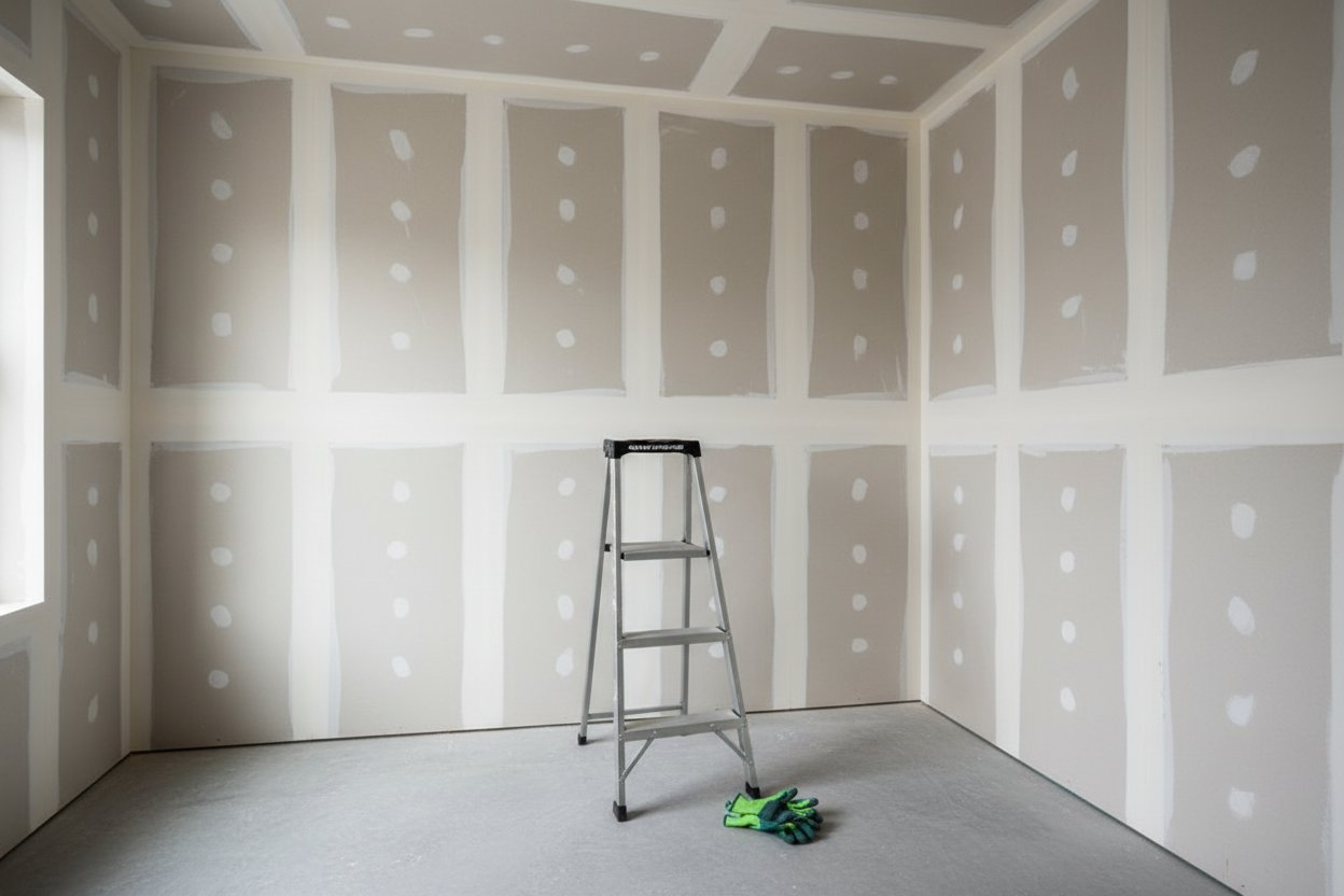 Finished drywall installation in Caledon by Express Drywall Services showing smooth walls and clean corners