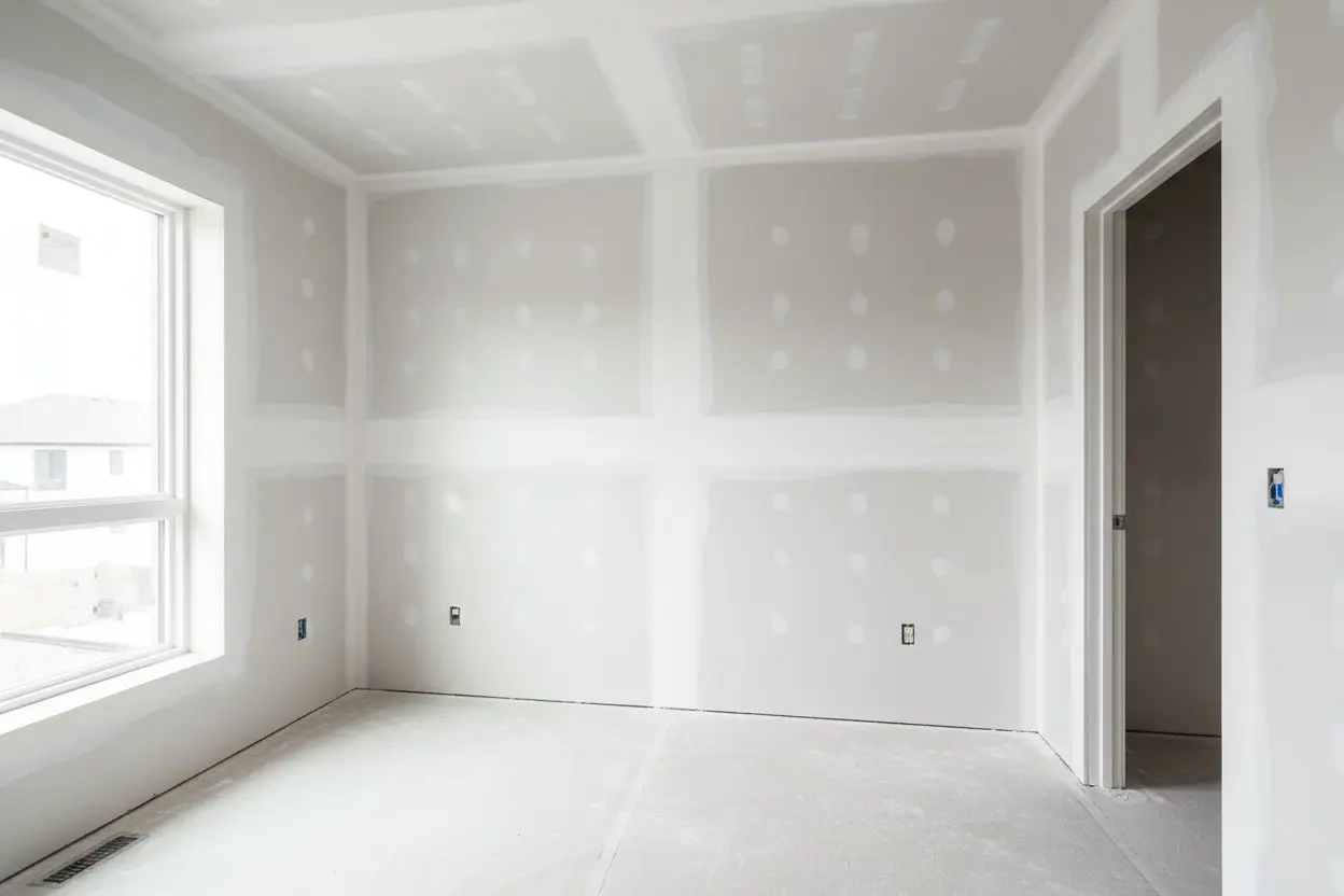 Bright room showing drywall installation in Whitby completed by Express Drywall Services with smooth seams and natural window light