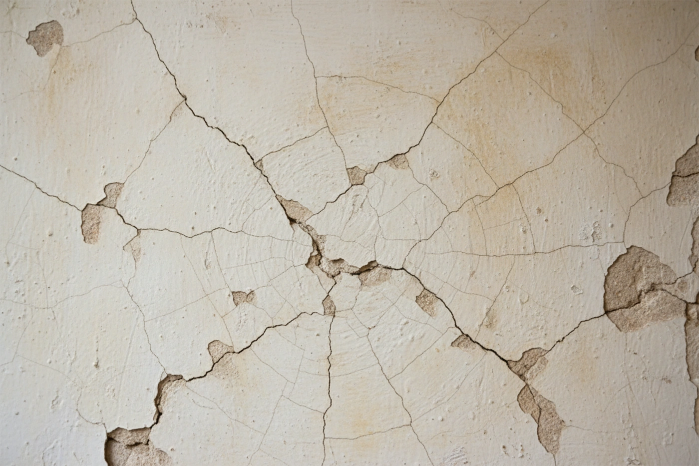 Plaster vs drywall comparison highlighting cracked aged plaster surface texture