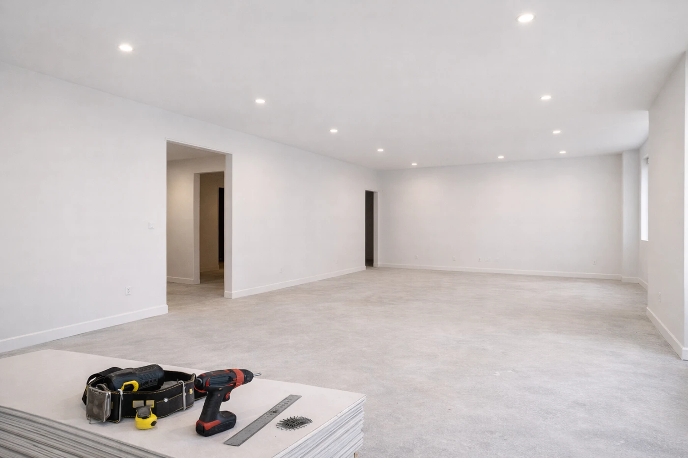 Drywall Contractors Near Me finished drywall interior by Express Drywall Services