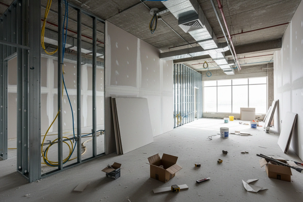 Commercial Fire-Resistant Drywall Installation in Caledon  (1)