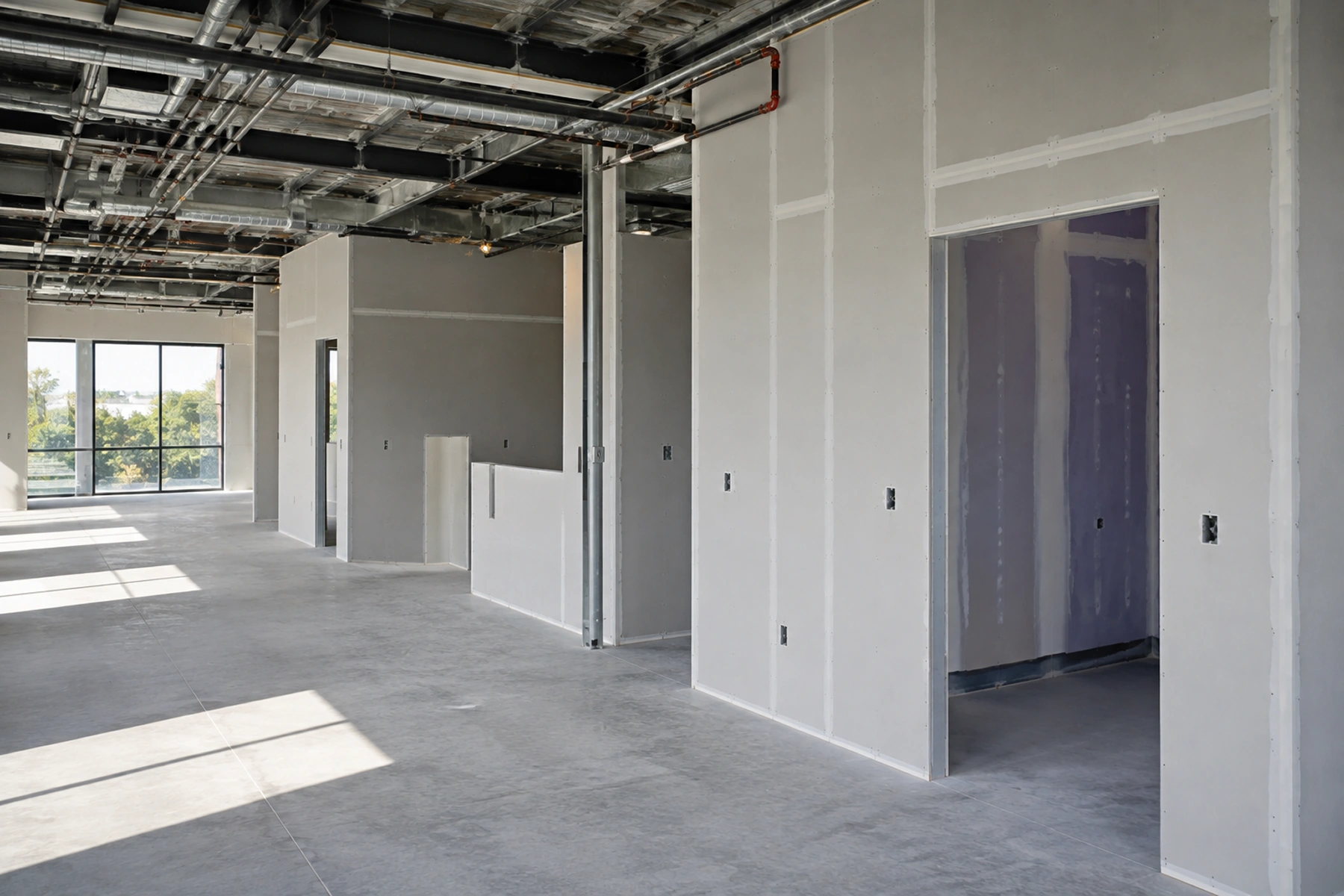 Commercial Fire-Resistant Drywall Installation (2)